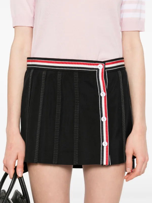 Thom Browne プリーツ ミニスカート | ブラック | FARFETCH JP