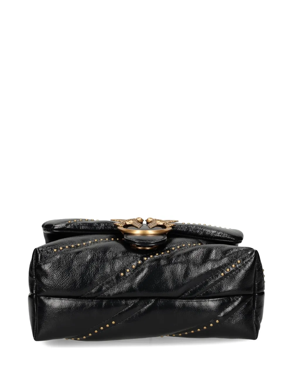 PINKO Leren schoudertas met studs Zwart