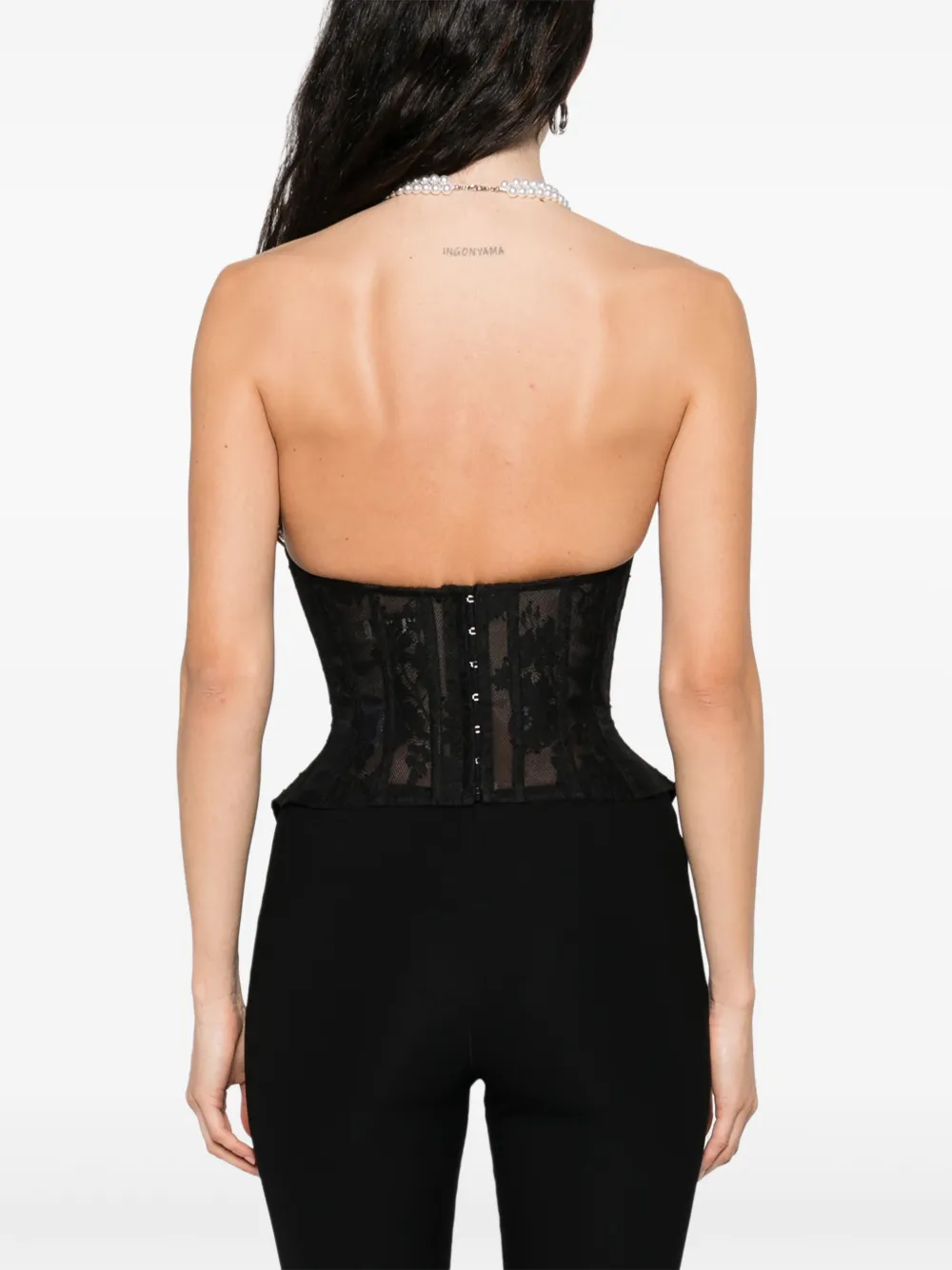 Shop Markgong Cotton-blend Corset Top