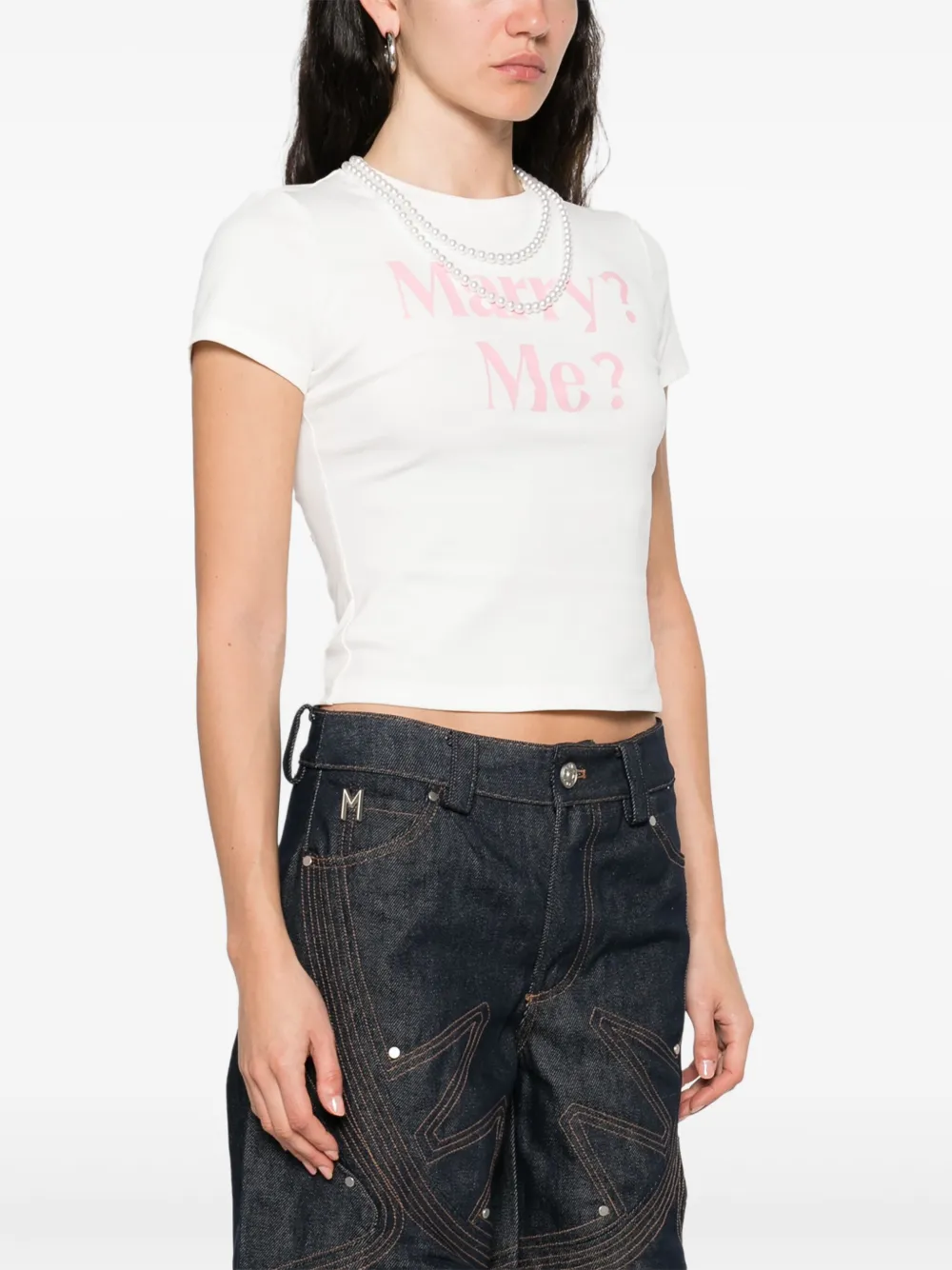 Shop Markgong Stretch-cotton T-shirt