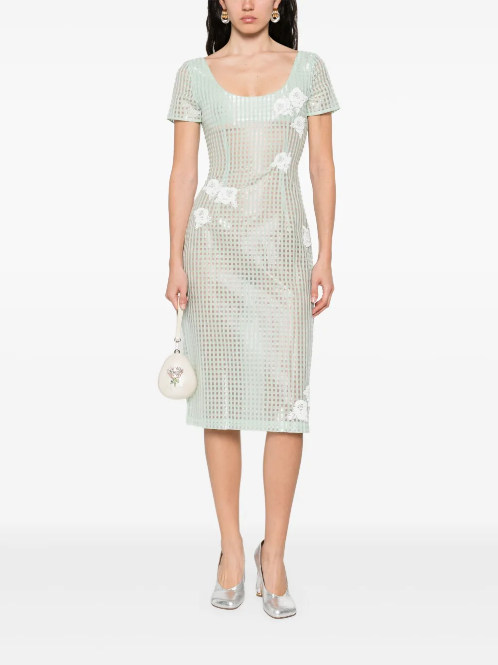 MARKGONG cotton-blend dress - Groen