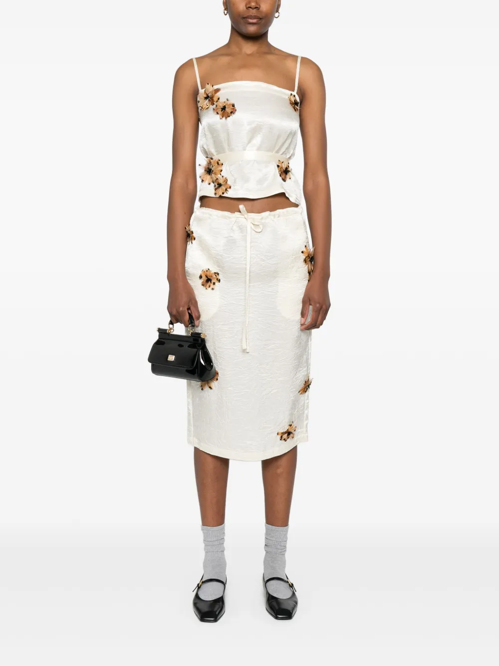 MARKGONG floral-appliqué top | Vests & Tank Tops | Image 2