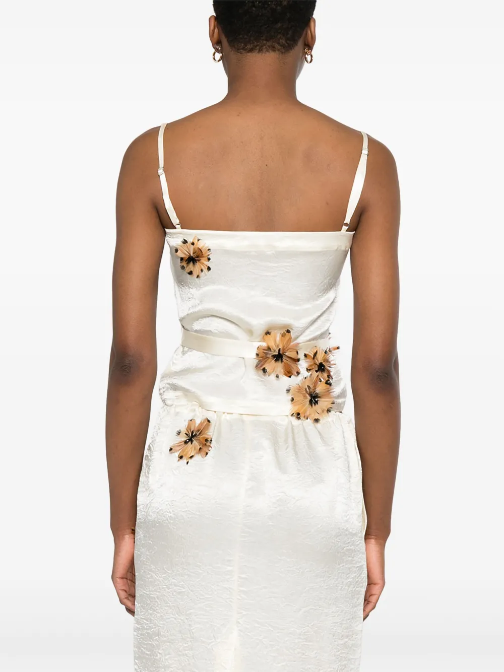 Shop Markgong Floral-appliqué Top