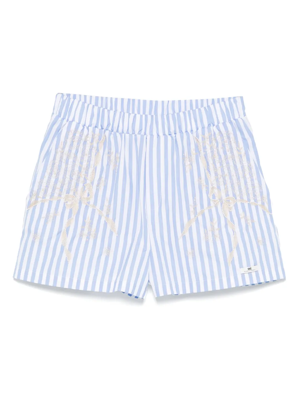 striped cotton shorts