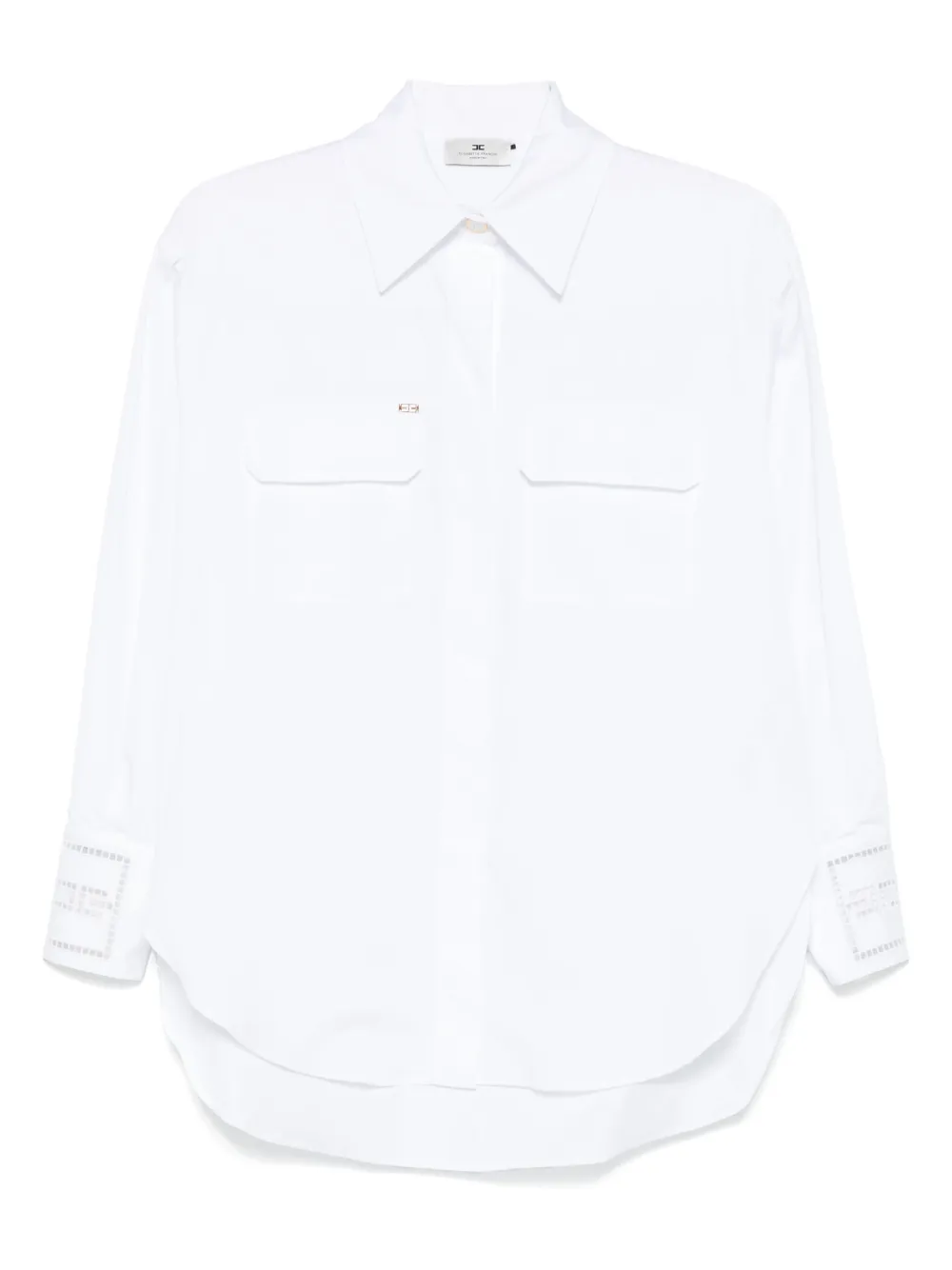 embroidered poplin shirt