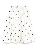 MARKGONG polka-dot A-line skirt - White