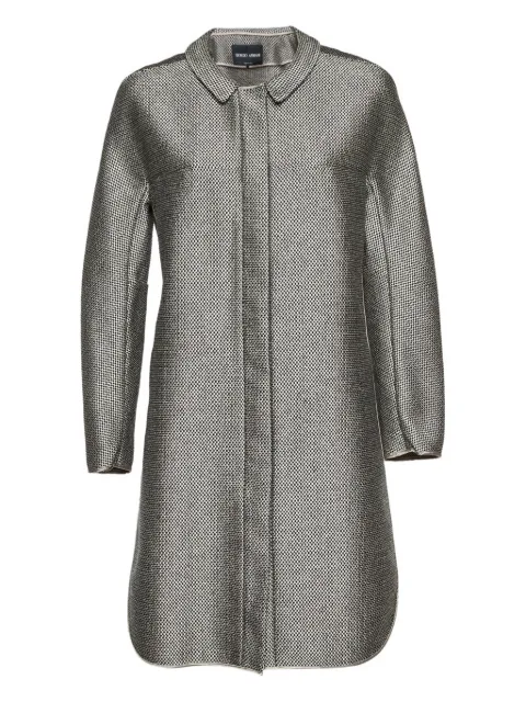Giorgio Armani Pre-Owned basket-weave coat