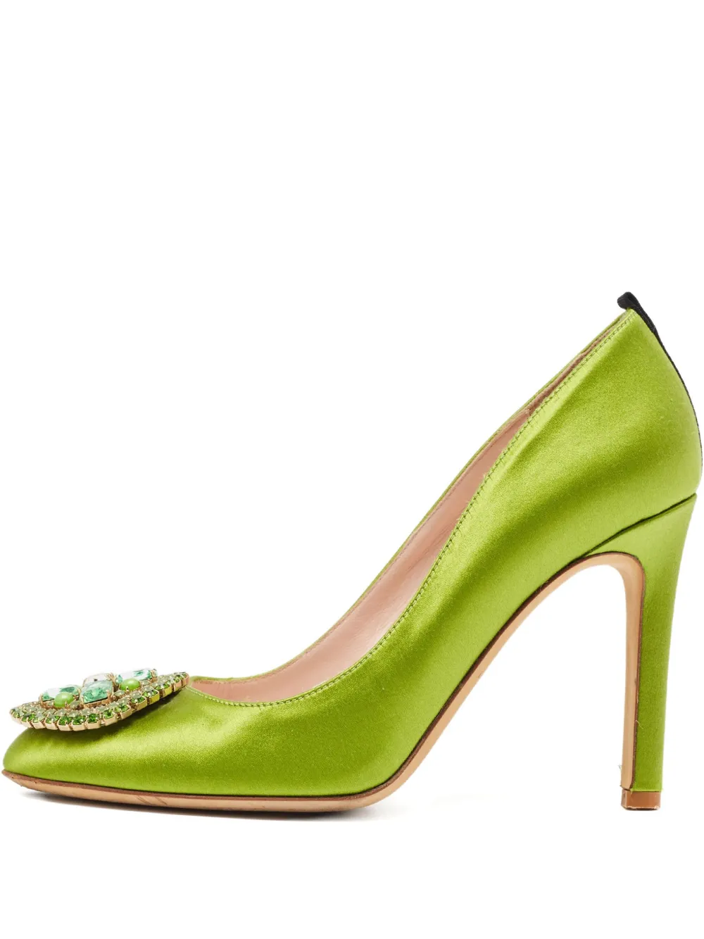 SJP by Sarah Jessica Parker 100mm satin crystal-embellished pumps - SJP by Sarah Jessica Parker 100mm satin crystal-embellished pumps -