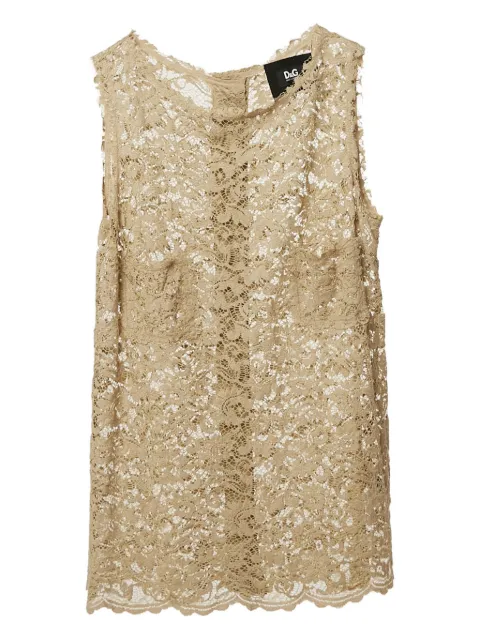 D&G pre-owned lace sleeveless top