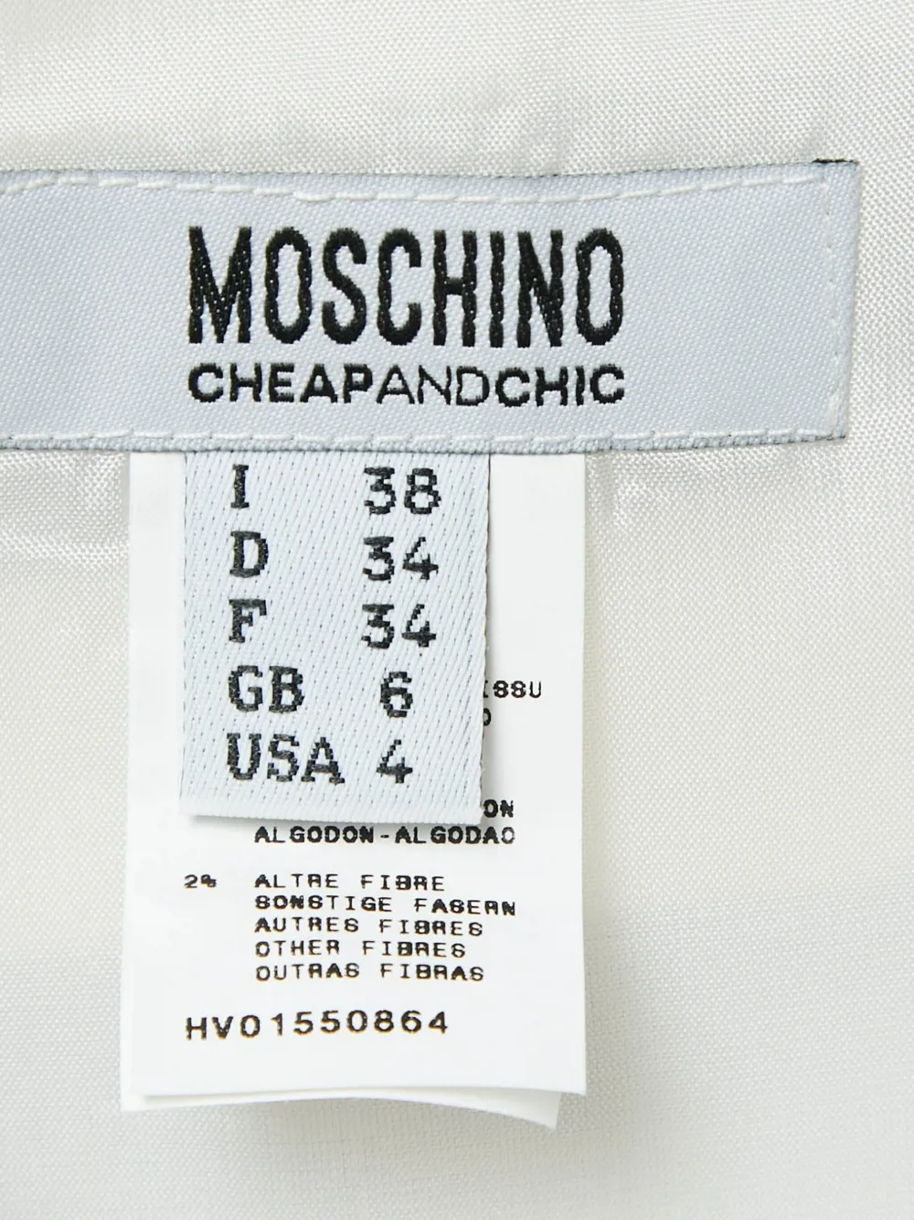 Moschino Cheap & Chic 2024 gestreepte katoenen rok Wit