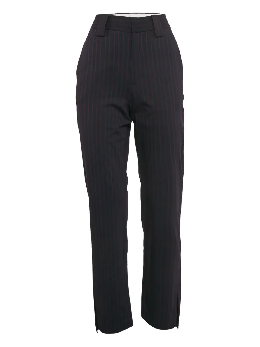 GANNI striped straight-leg trousers | Blue | Image 1