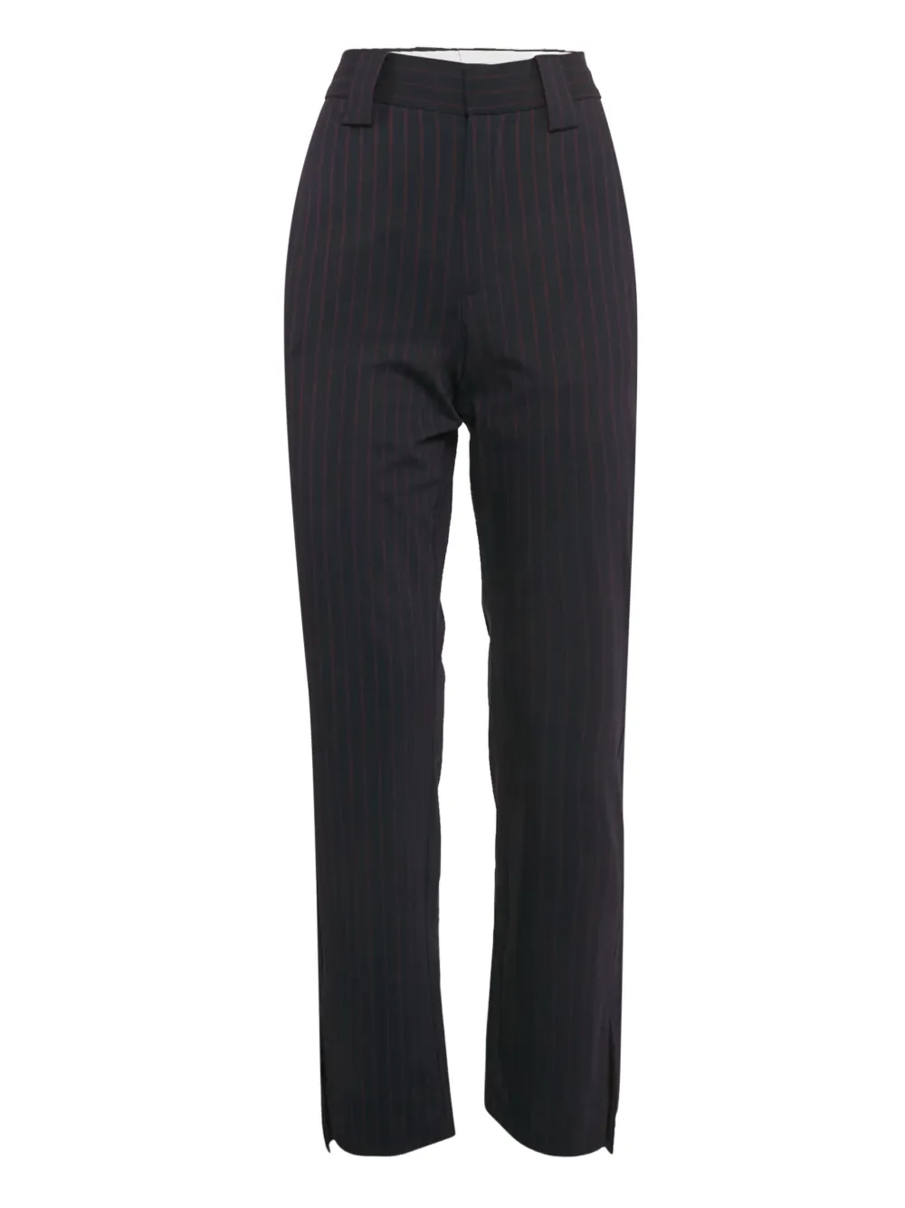 GANNI striped straight-leg trousers | Blue | Image 1