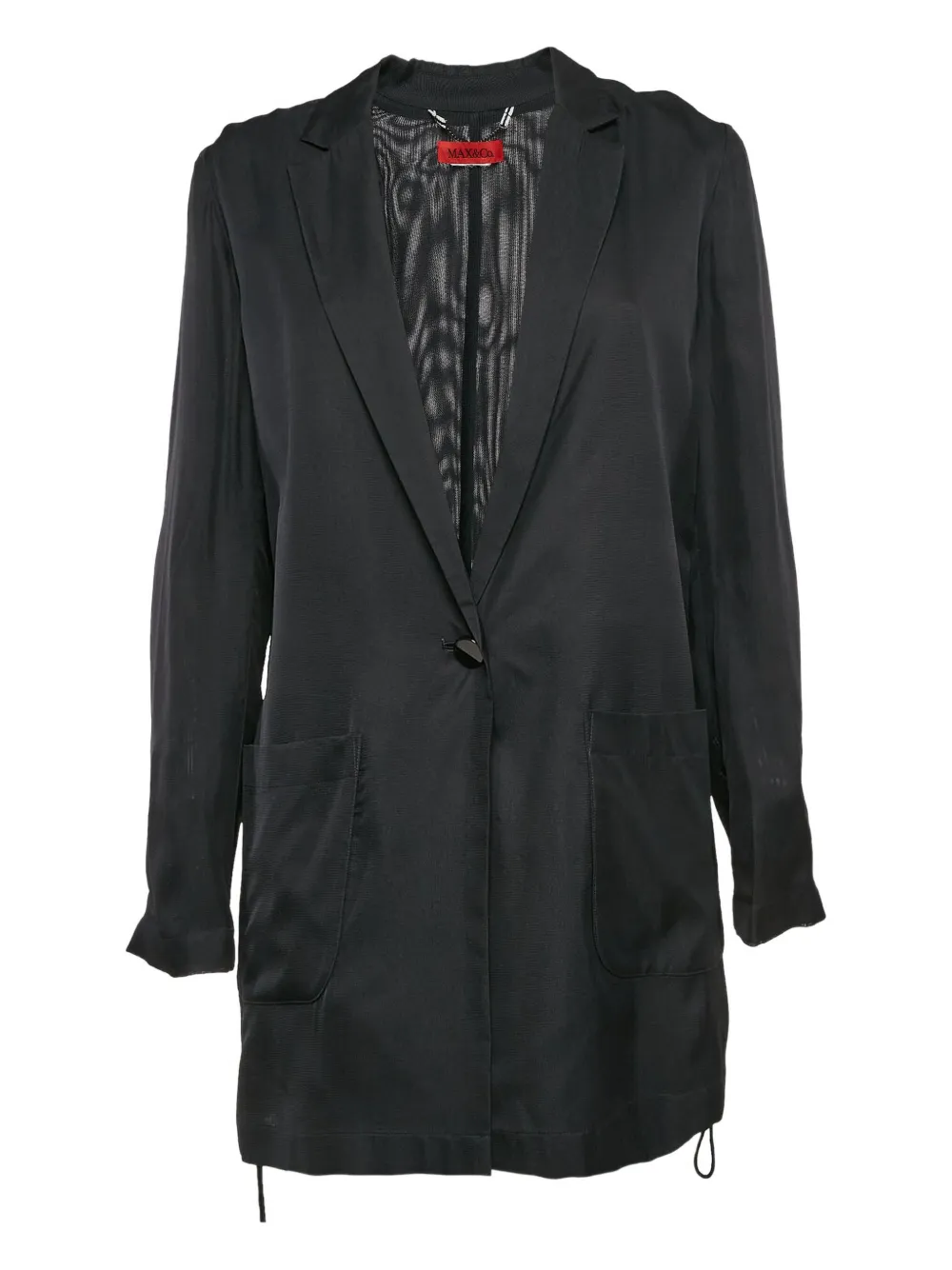 MAX&Co. crepe buttoned jacket | Black | Image 1