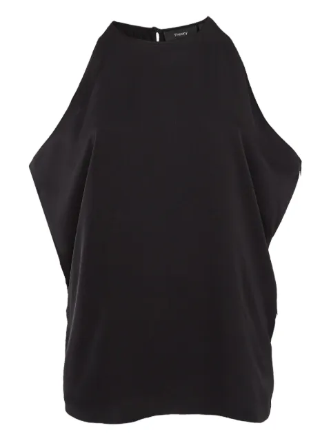 Theory off-shoulder silk blouse