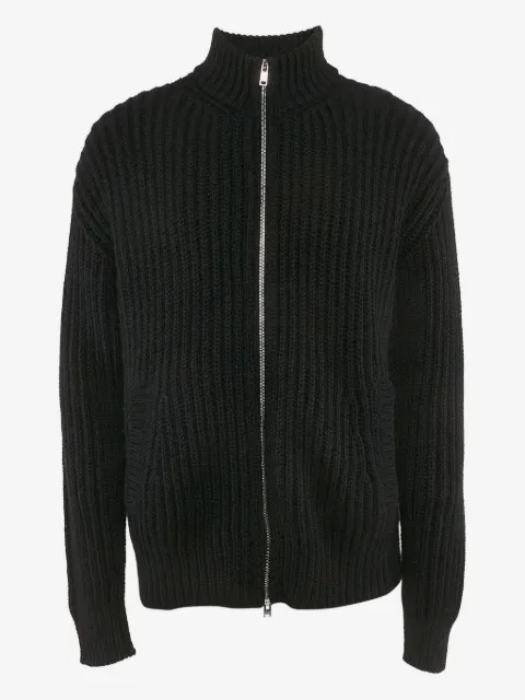 Prada Pre-Owned cárdigan tejido de canalé con cierre