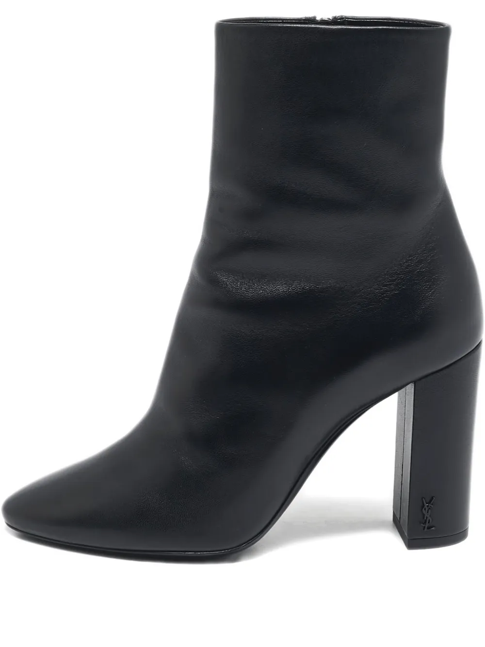 95mm leather block-heel ankle boots