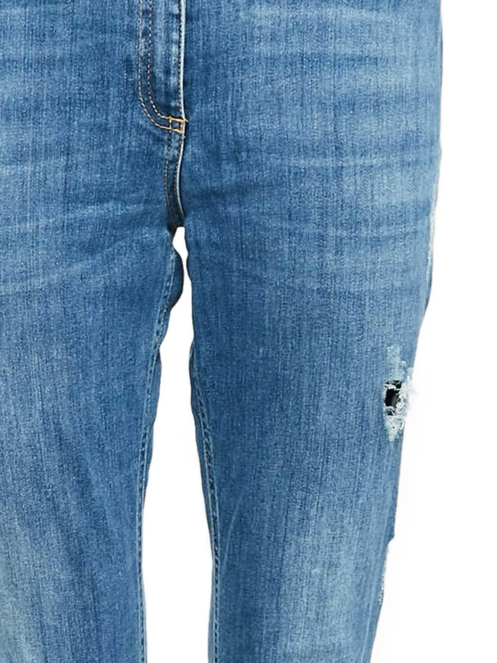 Elisabetta Franchi Gerafelde jeans - Blauw