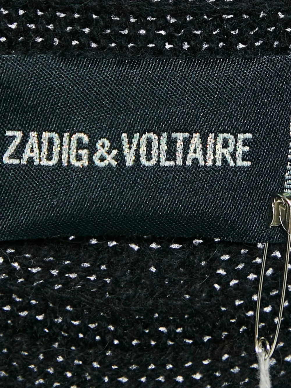 Pre-owned Zadig & Voltaire Ribbed-knit Asymmetrical Cardigan In Black