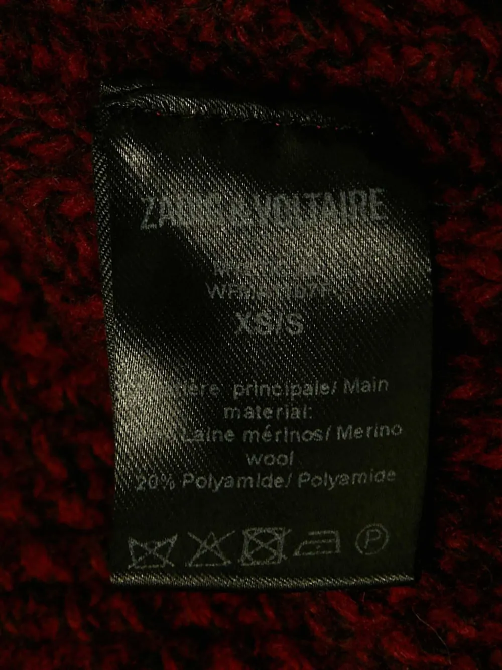Pre-owned Zadig & Voltaire Ribbed Cardigan In Red