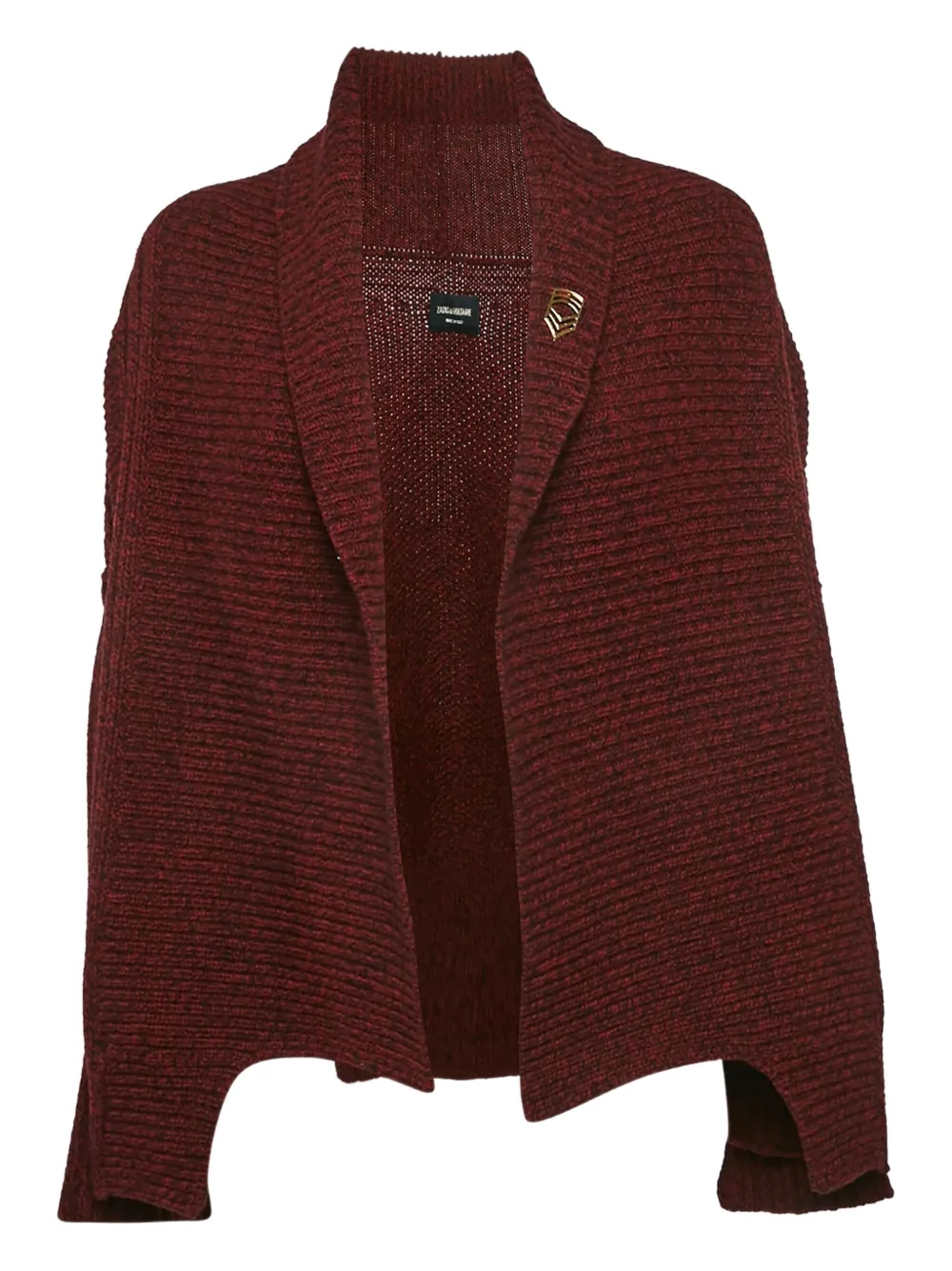 Pre-owned Zadig & Voltaire Ribbed Cardigan In Red