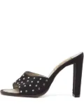 D&G pre-owned 100mm rhinestone-embellished block-heel sandals - Black
