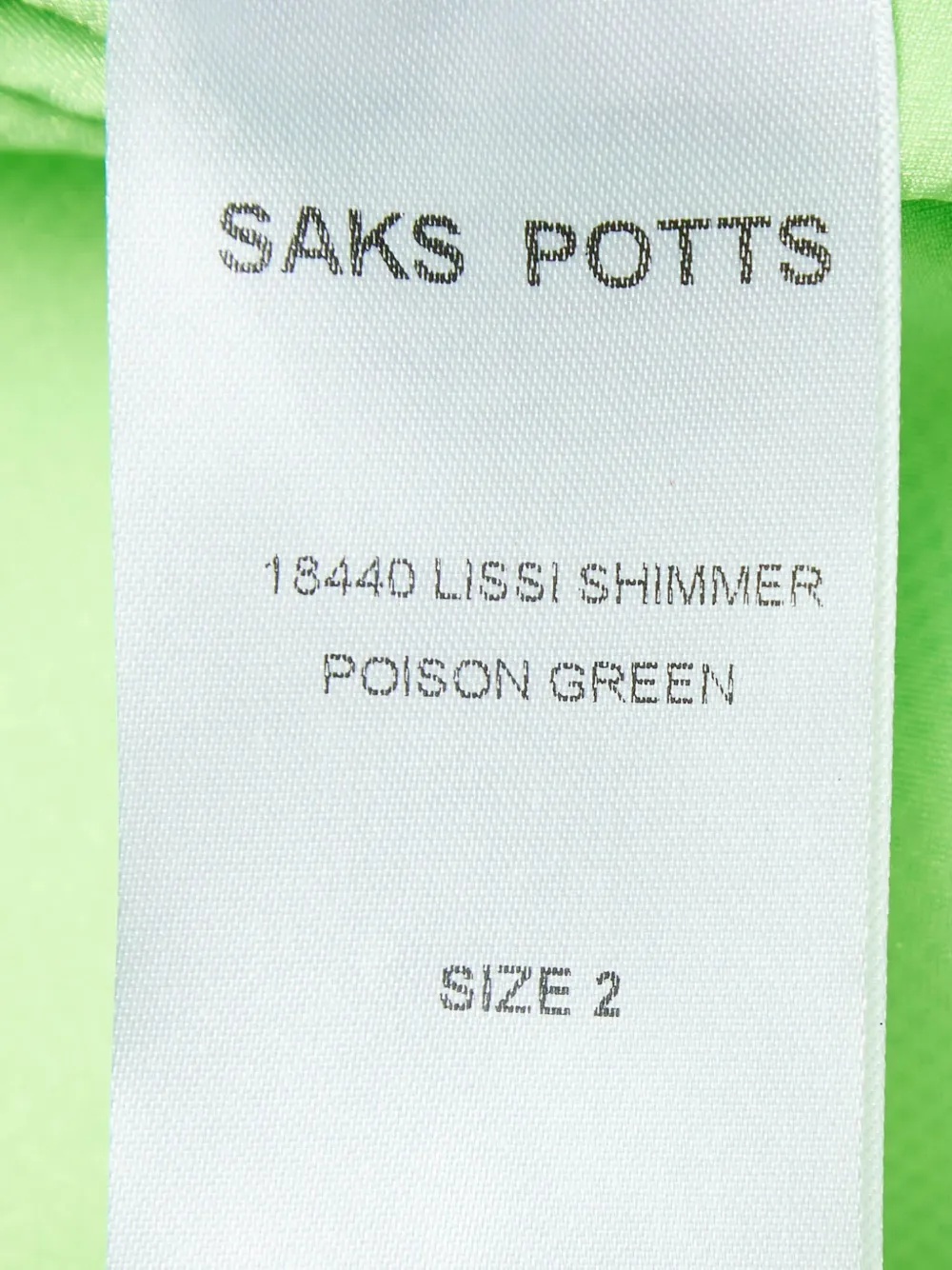 Pre-owned Saks Potts 2024 Foil-print Trousers In Green