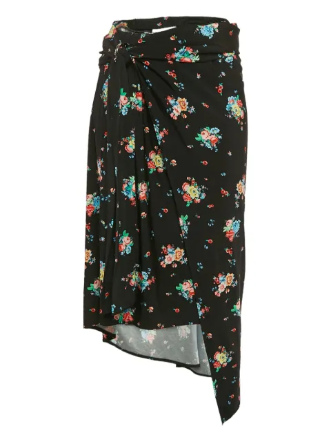 Paco Rabanne Pre-Owned floral-print asymmetric skirt