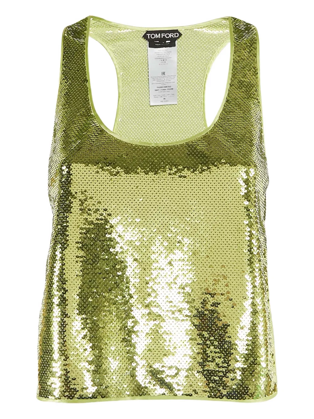 TOM FORD pre-owned sequin tank top | Green | Image 1