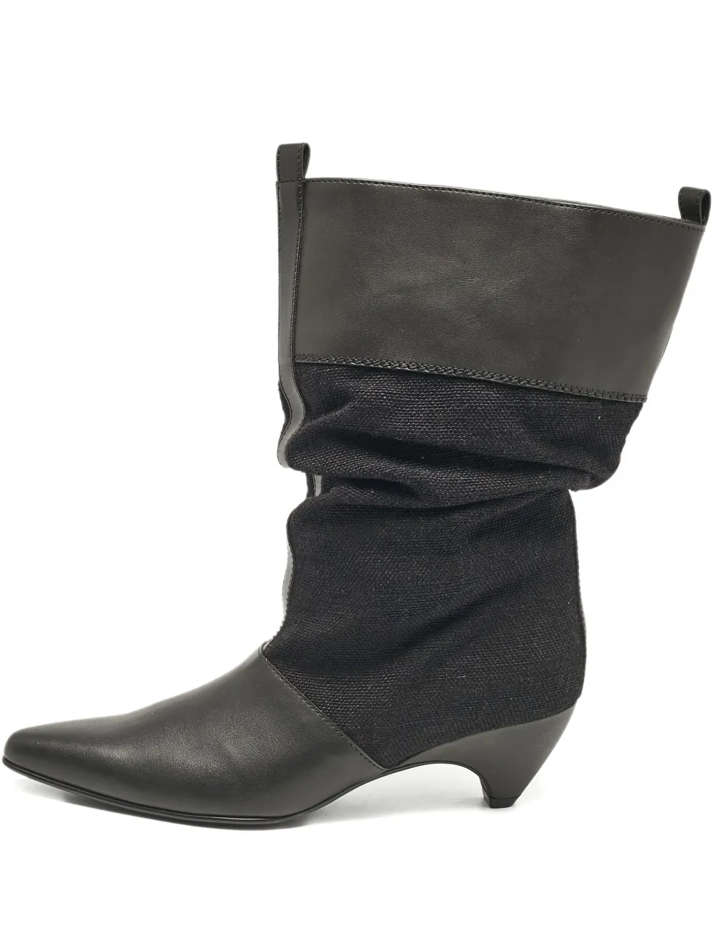 Stella McCartney Pre-Owned 60mm leather-trim canvas boots | Black | Image 1