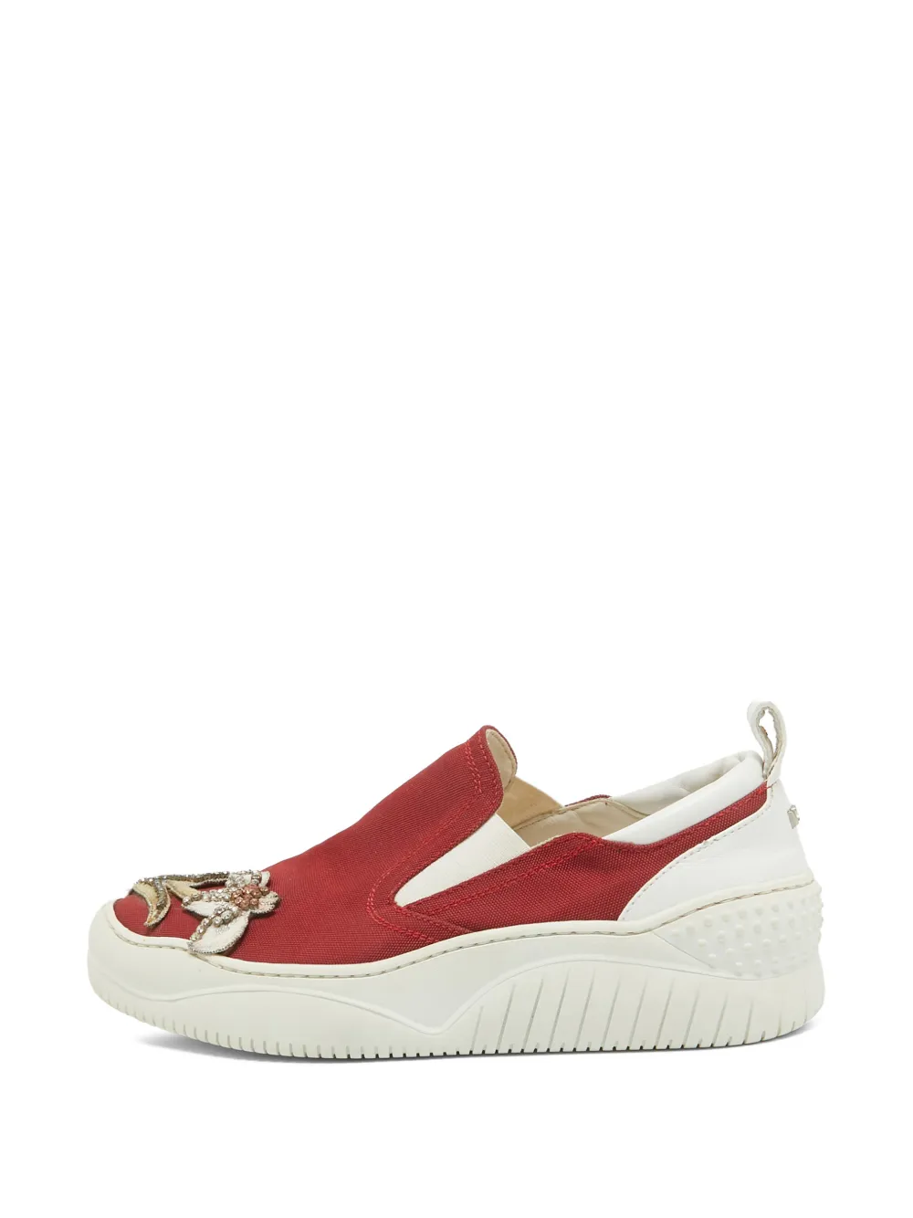 Nº21 baskets à écusson à fleurs - Rouge