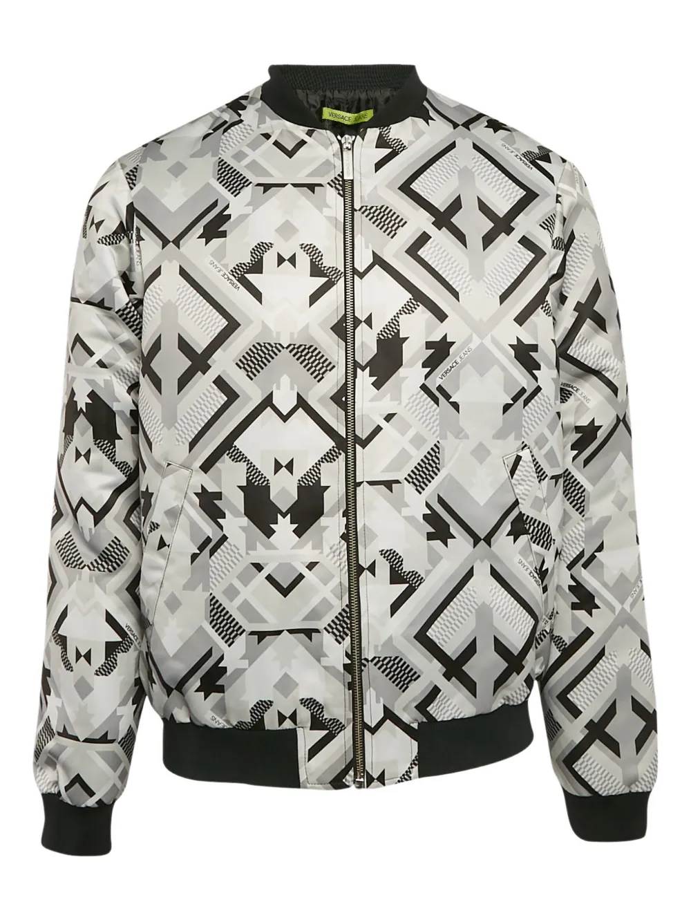 Versace Pre-Owned 2024 geometric-print bomber jacket | Grey | Image 1