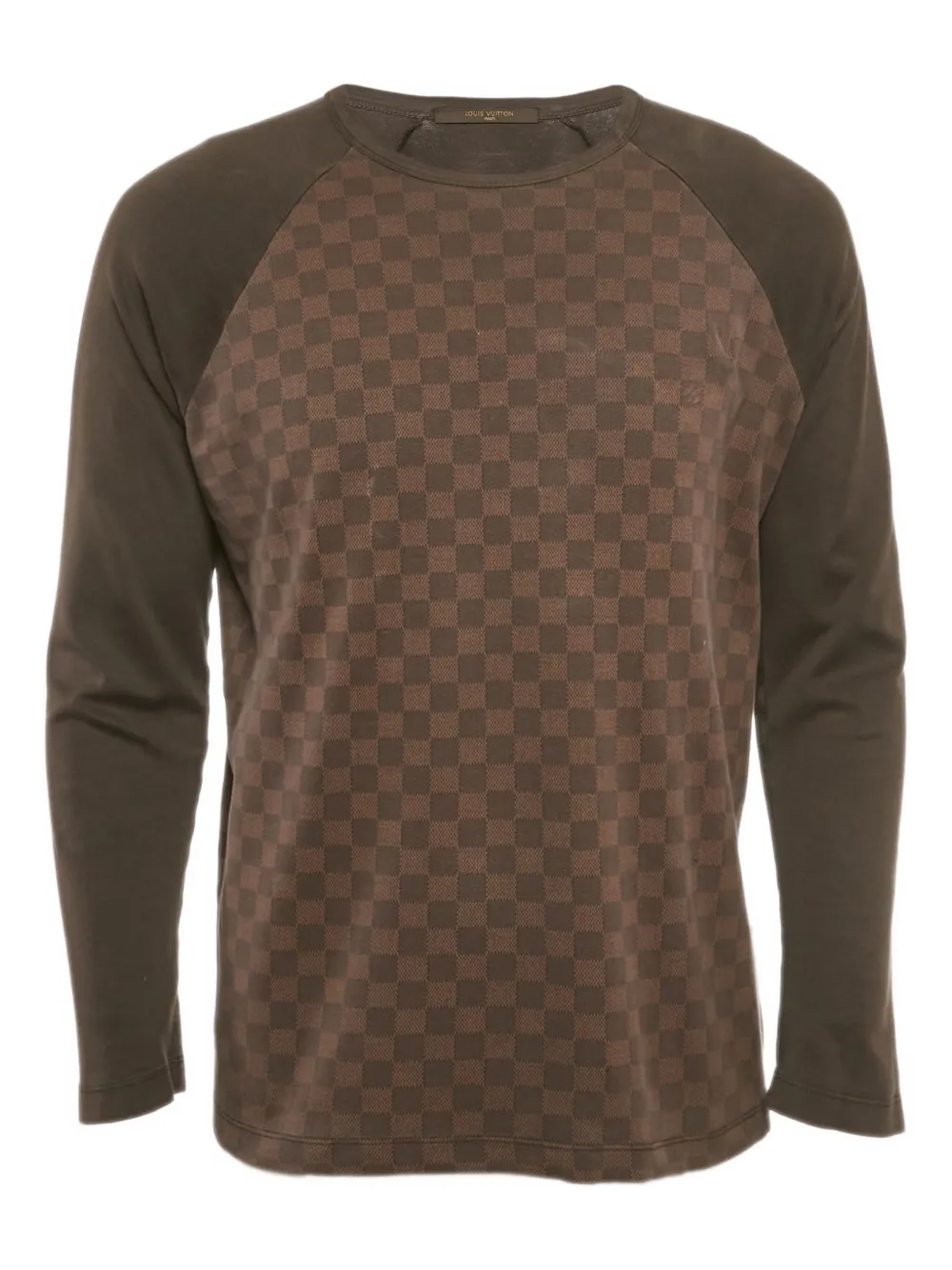 Louis Vuitton Pre-Owned ダミエ ラグランスリーブ シャツ - ブラウン Louis Vuitton Pre-Owned ダミエ ラグランスリーブ シャツ - ブラウン