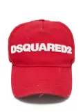 DSQUARED2 distressed-effect logo-appliqué baseball cap