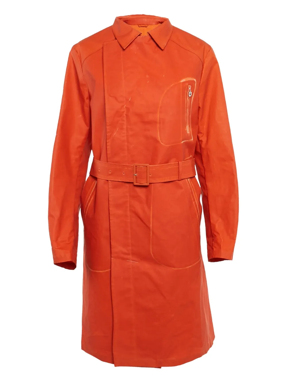 Ferragamo Pre-Owned 2023 belted trenchcoat | Orange | Image 1