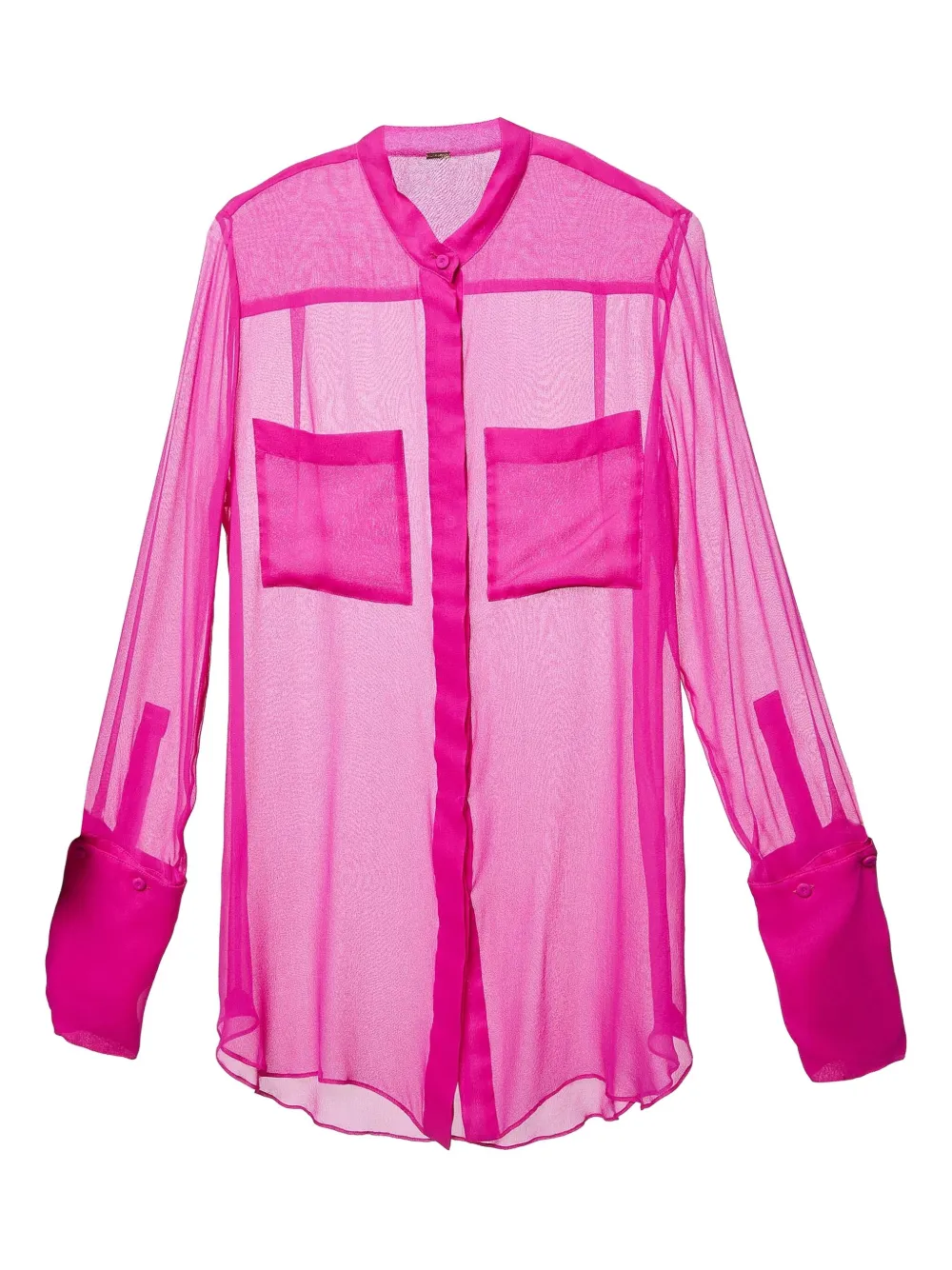 Adam Lippes pre-owned silk button-front shirt | Pink | Image 1