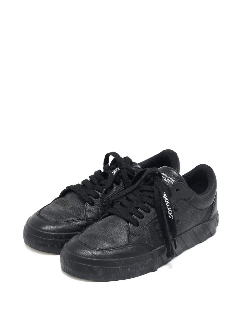Pre-owned Off-white Leather Vulcanized Sole Sneakers