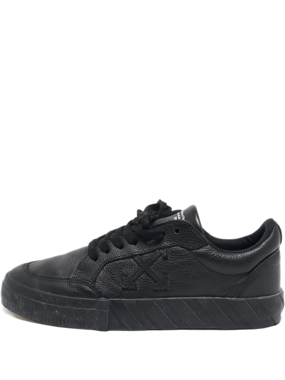 Off-White Pre-Owned leather vulcanized sole sneakers - ブラック Off-White Pre-Owned leather vulcanized sole sneakers - ブラック