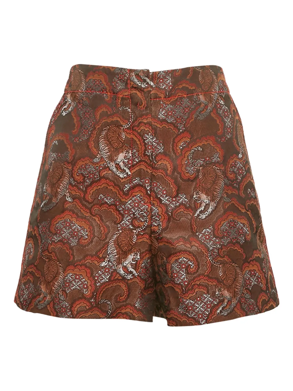SANDRO 2023 patterned-jacquard shorts | Brown | Image 1