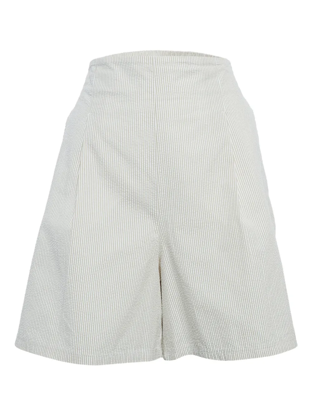 Max Mara Gestreepte seersucker shorts - Wit