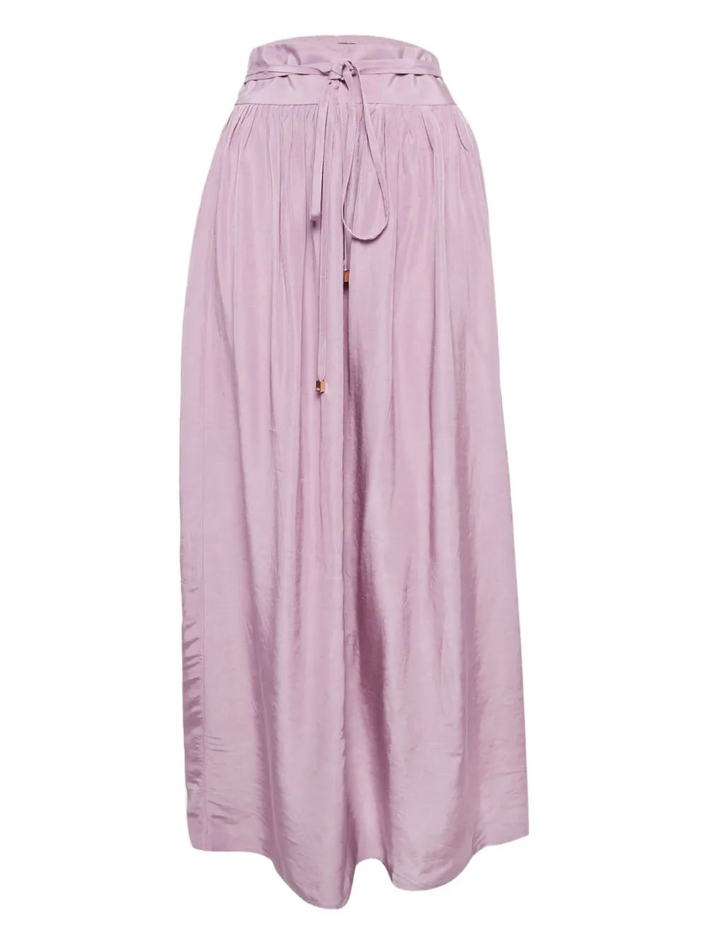 tie-waist pleated skirt