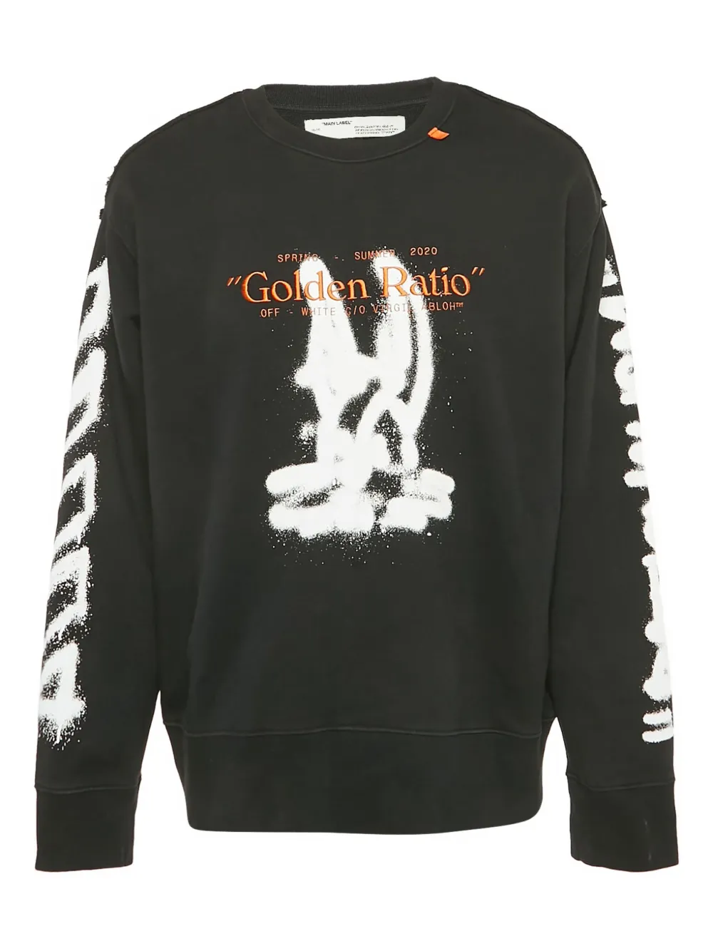 Off-White Pre-Owned 2020 cartoon-print sweatshirt - ブラック Off-White Pre-Owned 2020 cartoon-print sweatshirt - ブラック