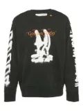 Off-White Pre-Owned 2020 cartoon-print sweatshirt - Black