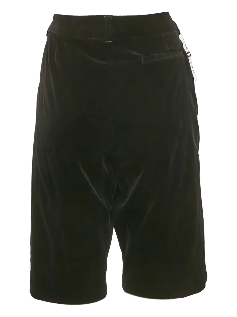 Emporio Armani Pre-Owned 2018 fluwelen shorts - Zwart