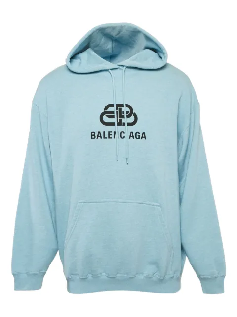 Balenciaga Pre-Owned logo-print cotton hoodie