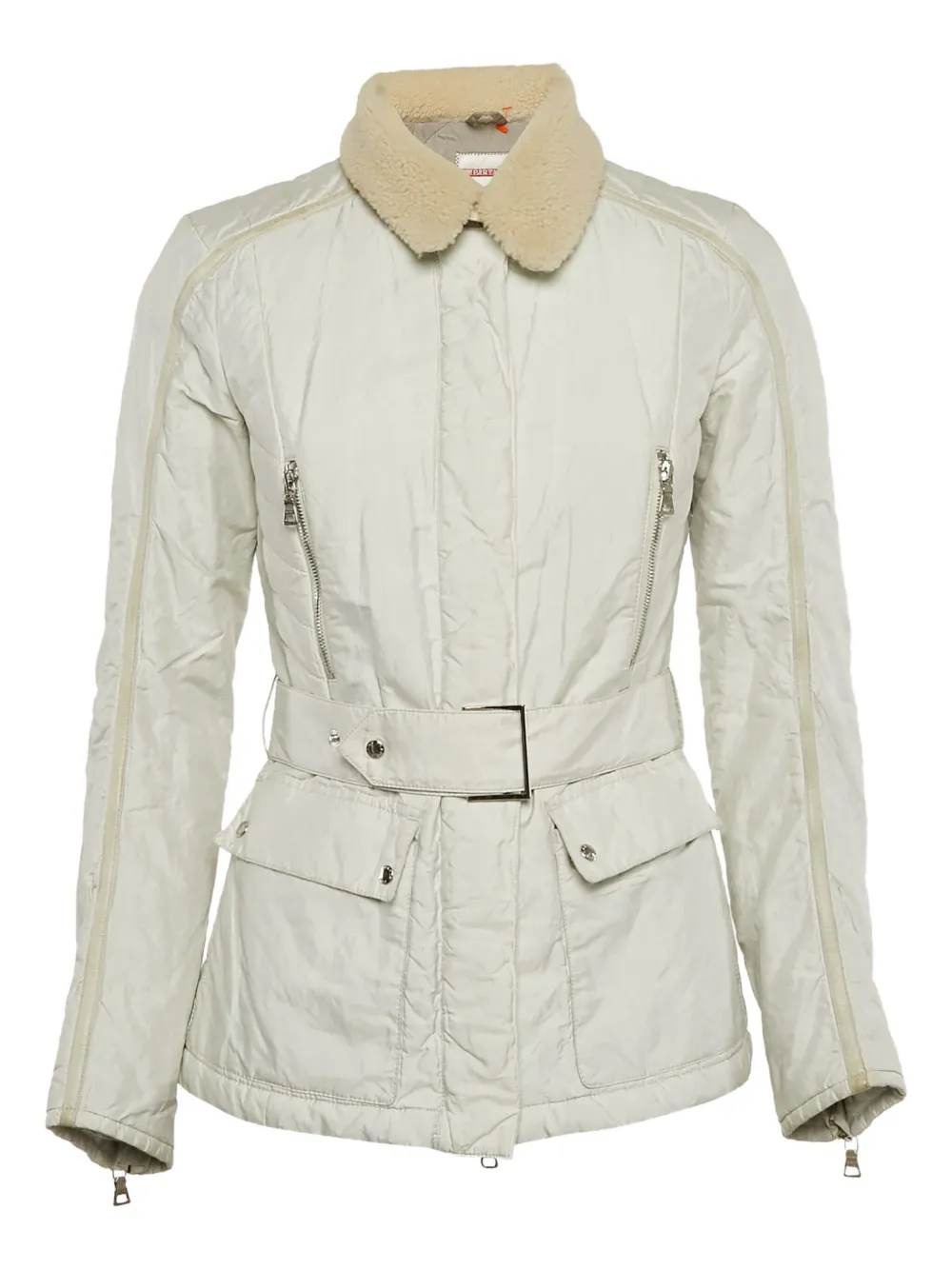 Prada Pre-Owned quilted belted jacket | White | Image 1