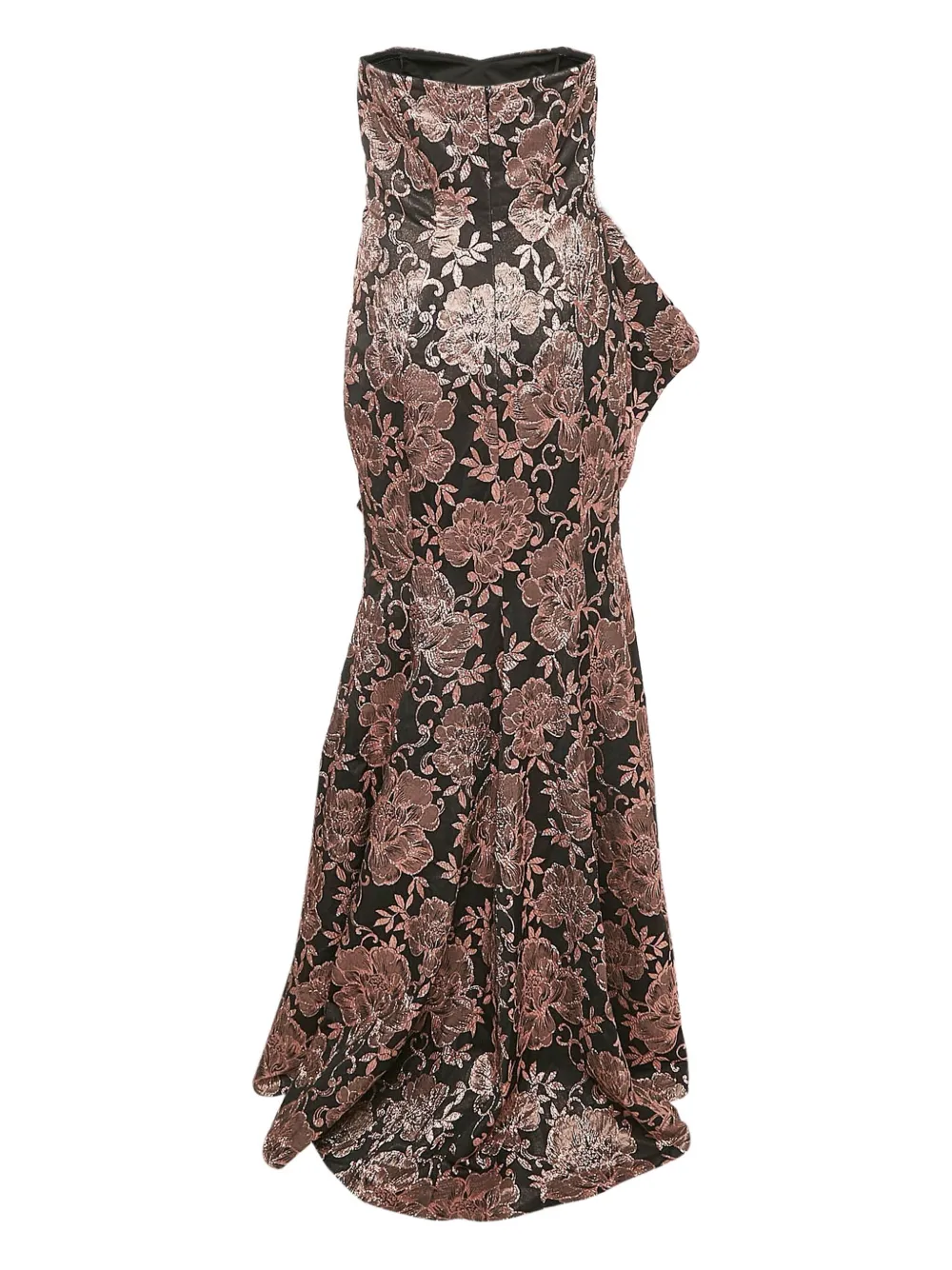 Badgley Mischka metallic floral jacquard maxi dress | Image 2