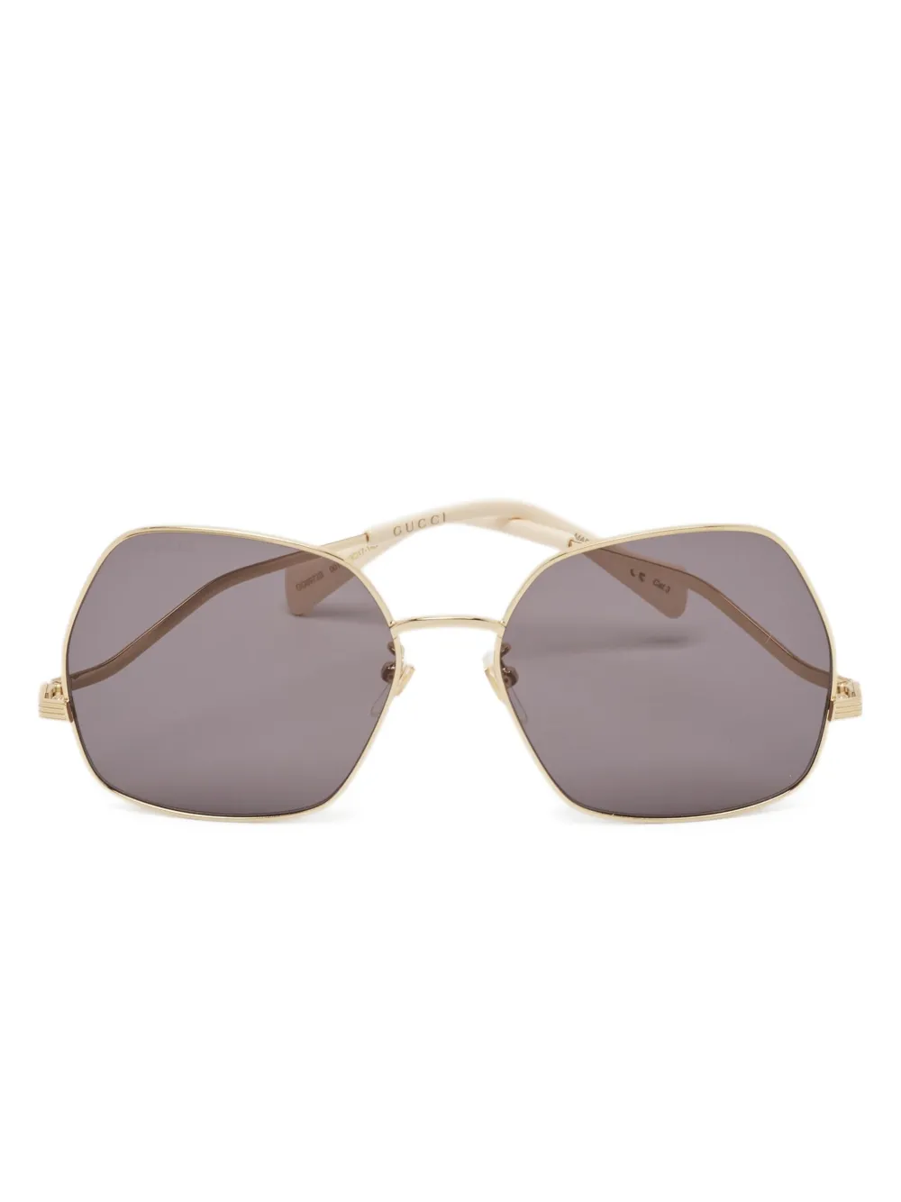 Gucci Pre-Owned ジオメトリックメタル サングラス - ゴールドトーン Gucci Pre-Owned ジオメトリックメタル サングラス - ゴールドトーン