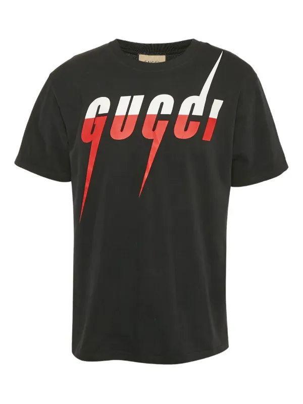 Gucci Pre-Owned logo-print T-shirt Black FARFETCH ID