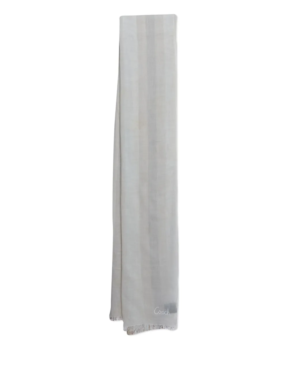 Pre-owned Coach Striped Scarf