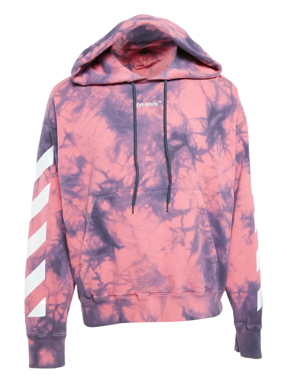 Off-White Pre-Owned tie-dye arrow hoodie | Pink | Image 1